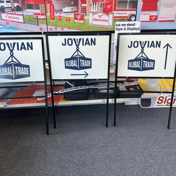 Portable Directional Sign System for Jovian Global Trade
