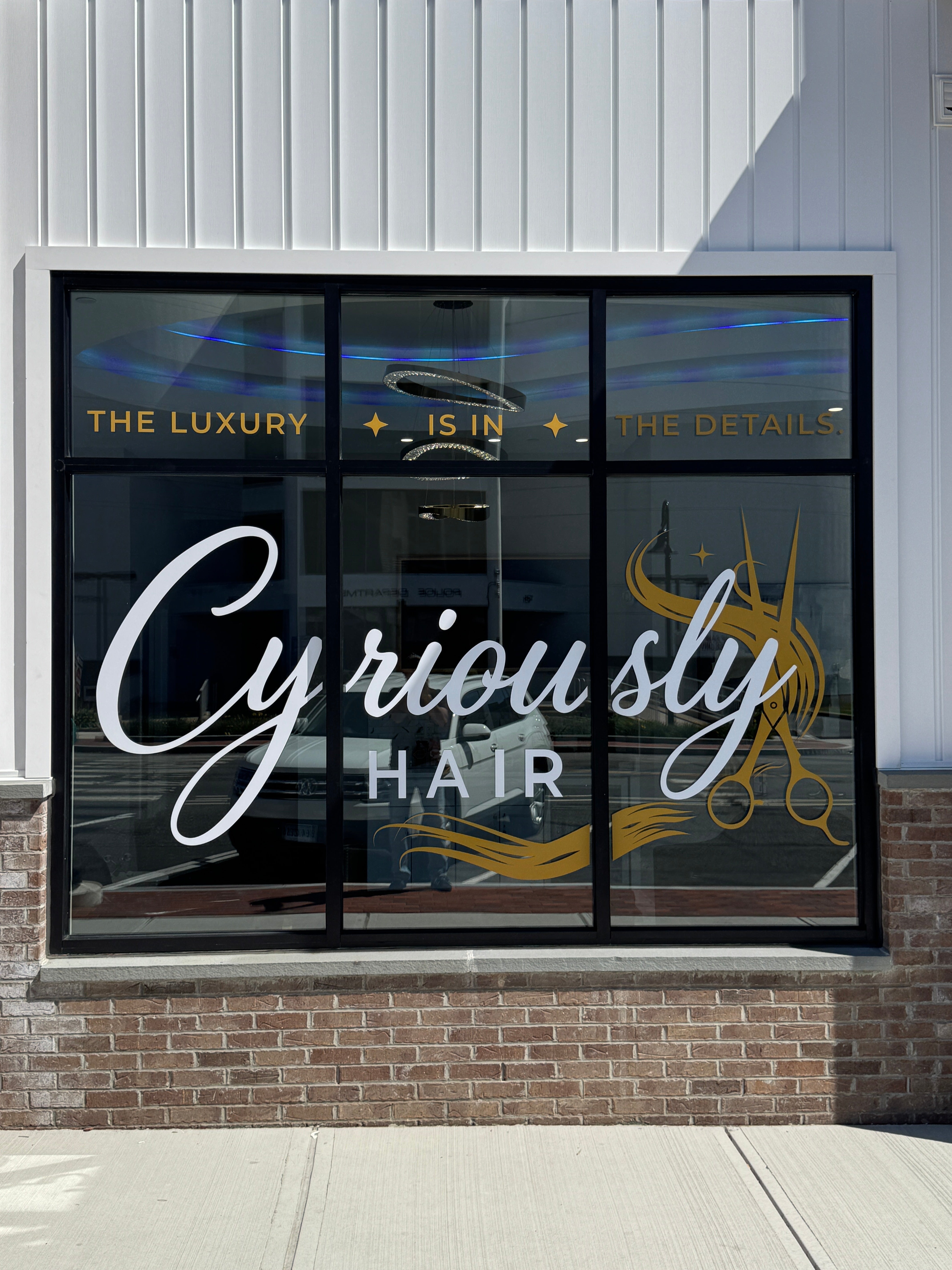 Storefront Window Graphics for Cyriously Hair in Bristol, CT