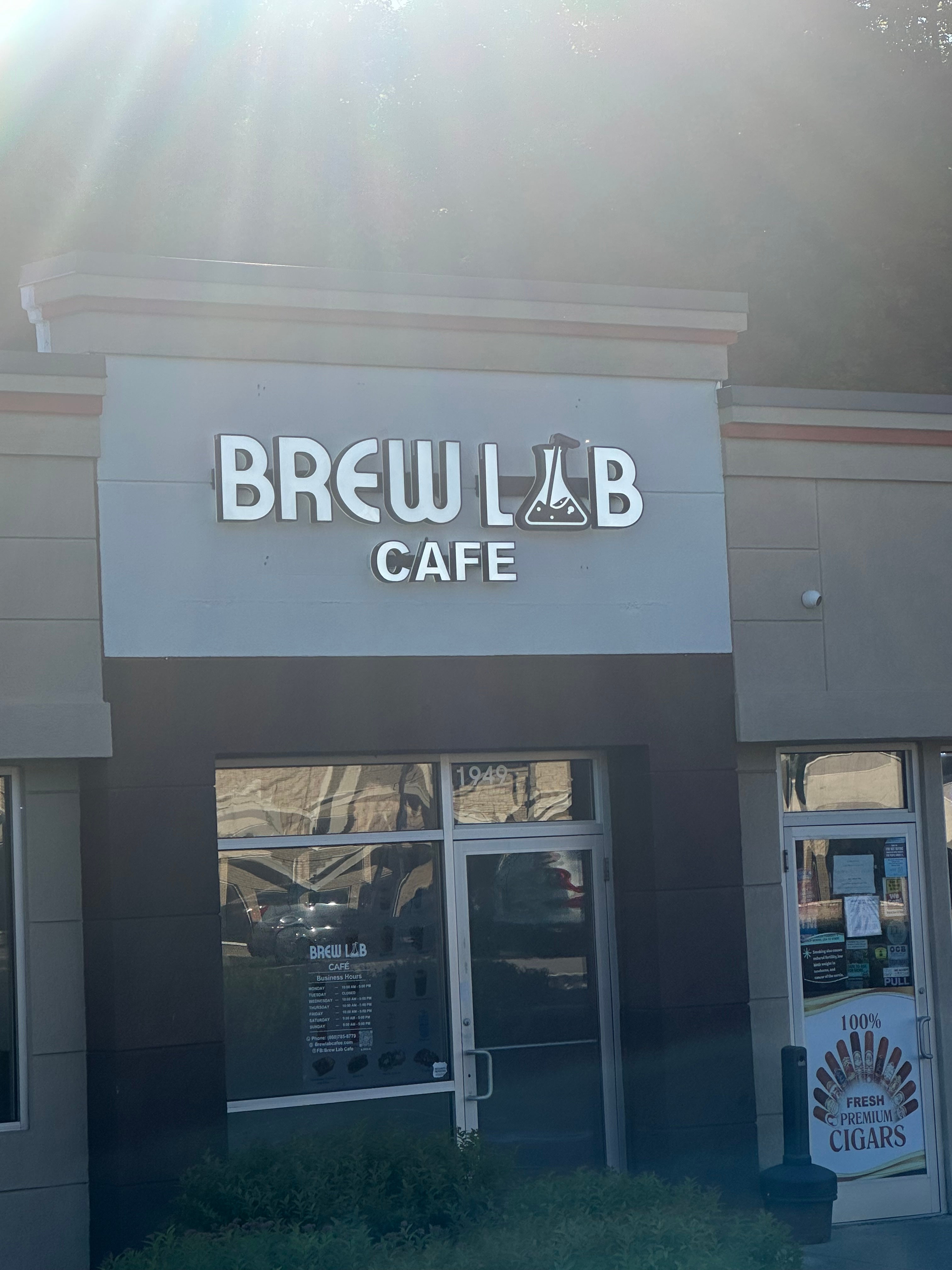 Exterior Business Signs for Brew Lab Café in Wethersfield, CT