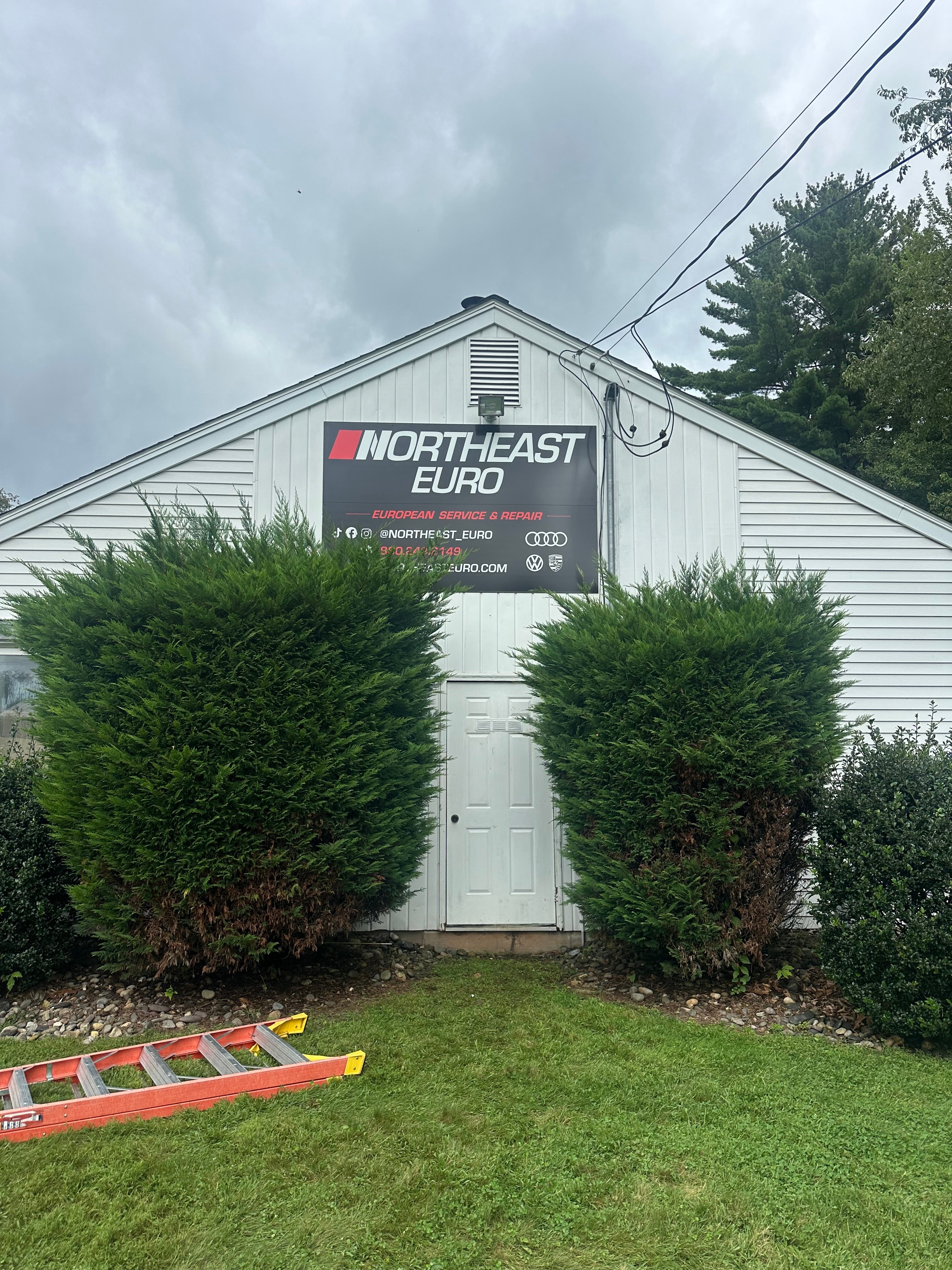 European Auto Repair Building Sign for Northeast Euro in Middlefield, CT