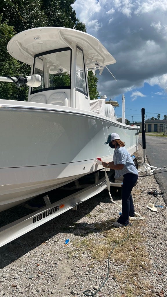 Boat Pinstripe Decal Installation