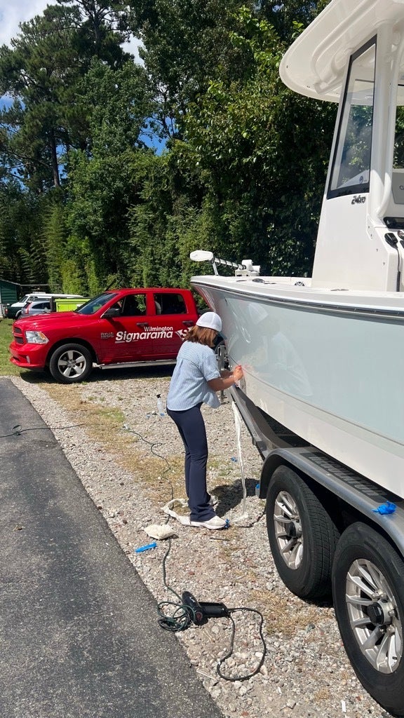 Boat Pinstripe Decal Installation