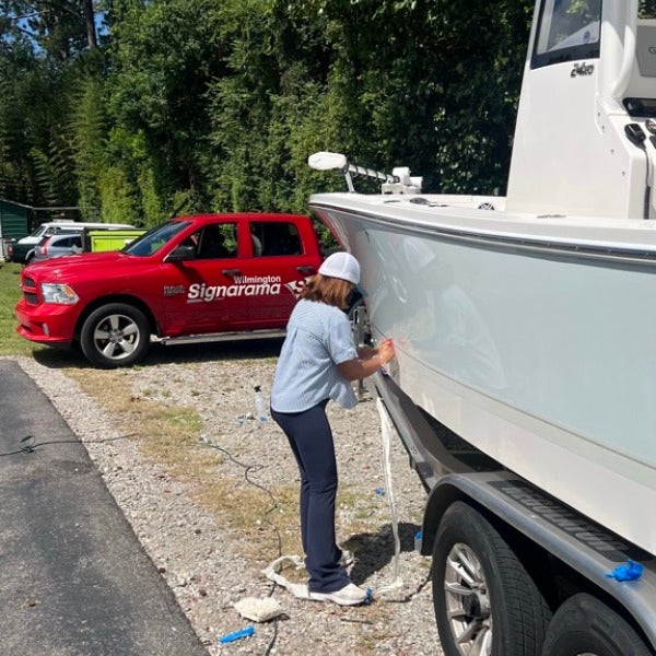 Boat Pinstripe Decal Installation