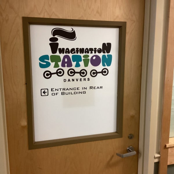Custom Door Graphics Bring Creativity and Wayfinding to Imagination Station Danvers