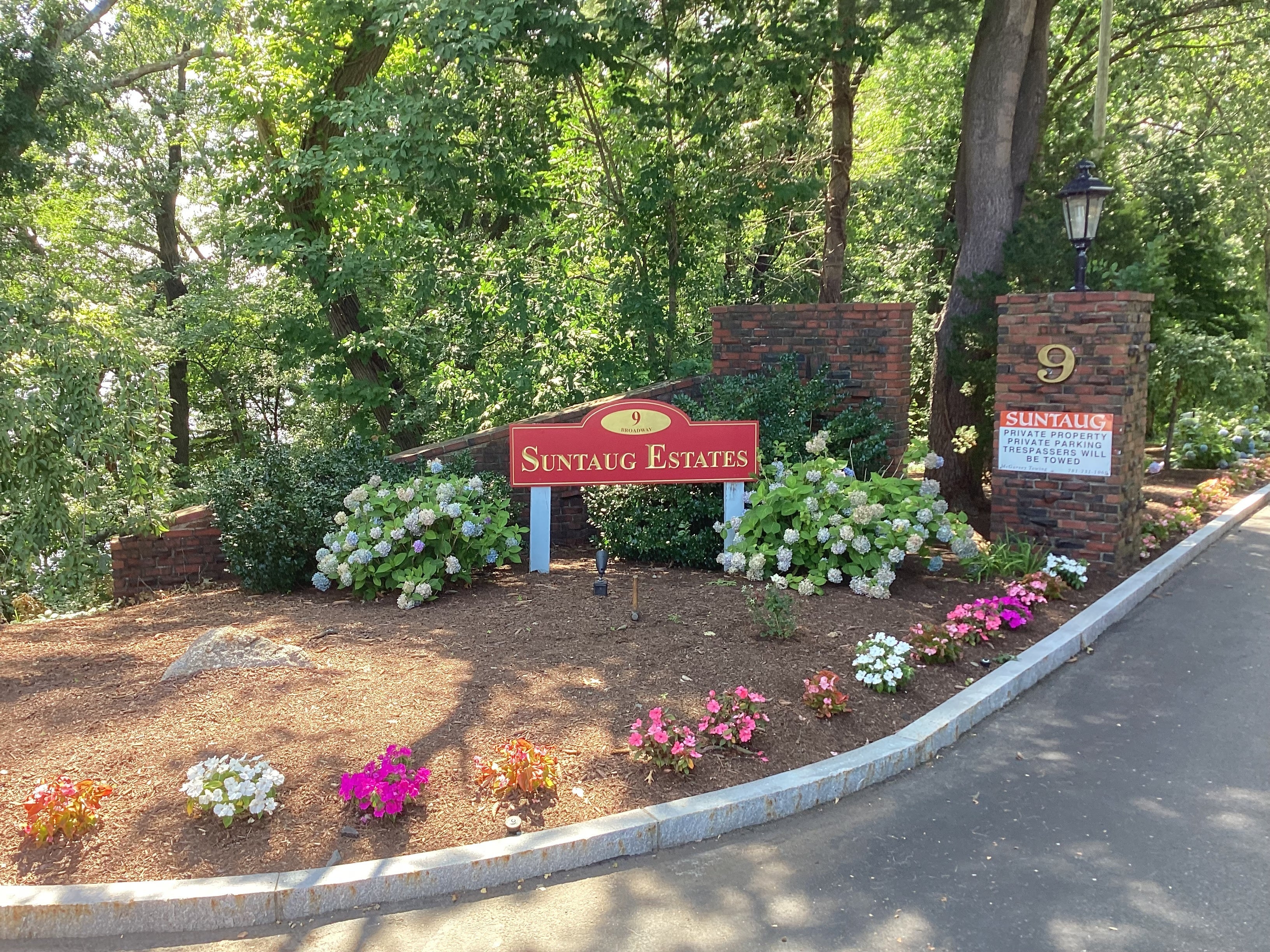 Custom Monument Sign Enhances the Entrance to Saugus Estates
