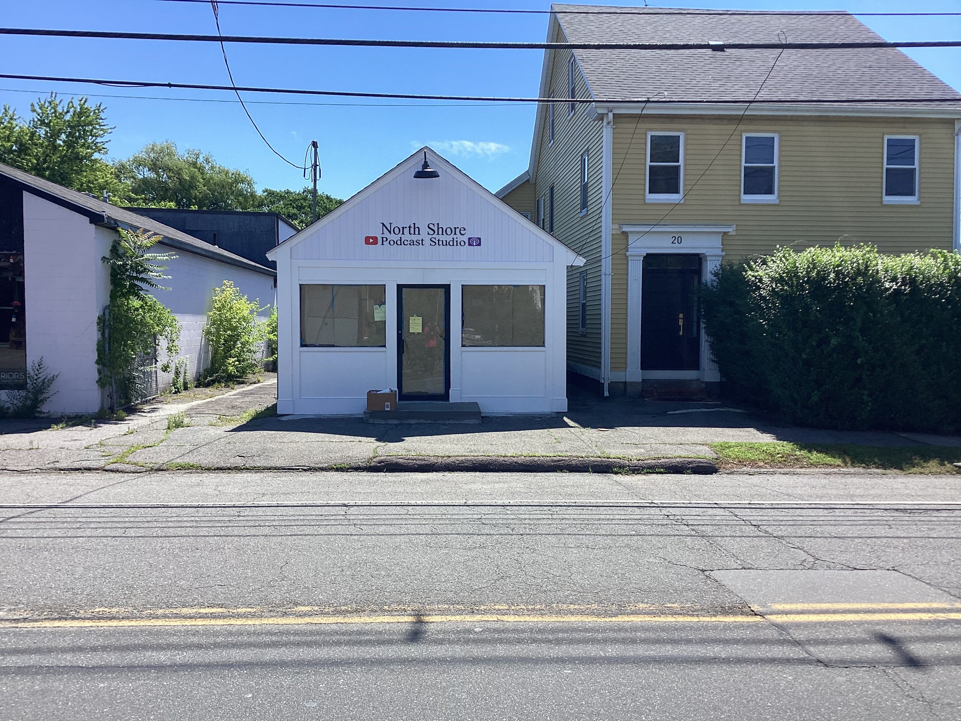Exterior Sign Installation Helps North Shore Podcast Studio Stand Out