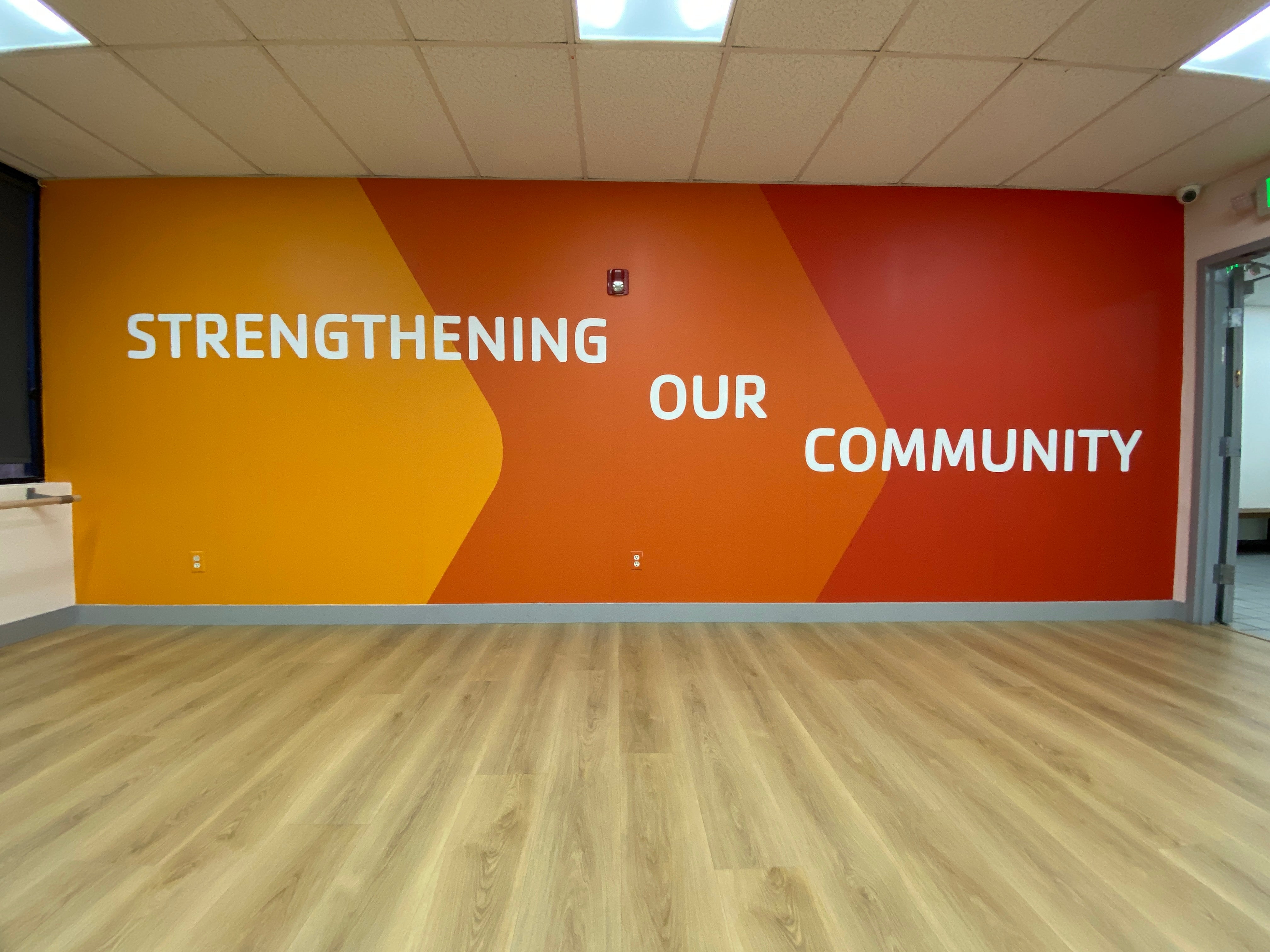 Custom Wall Wrap for YMCA River Road: Creating Consistent Branding Across Multiple Locations