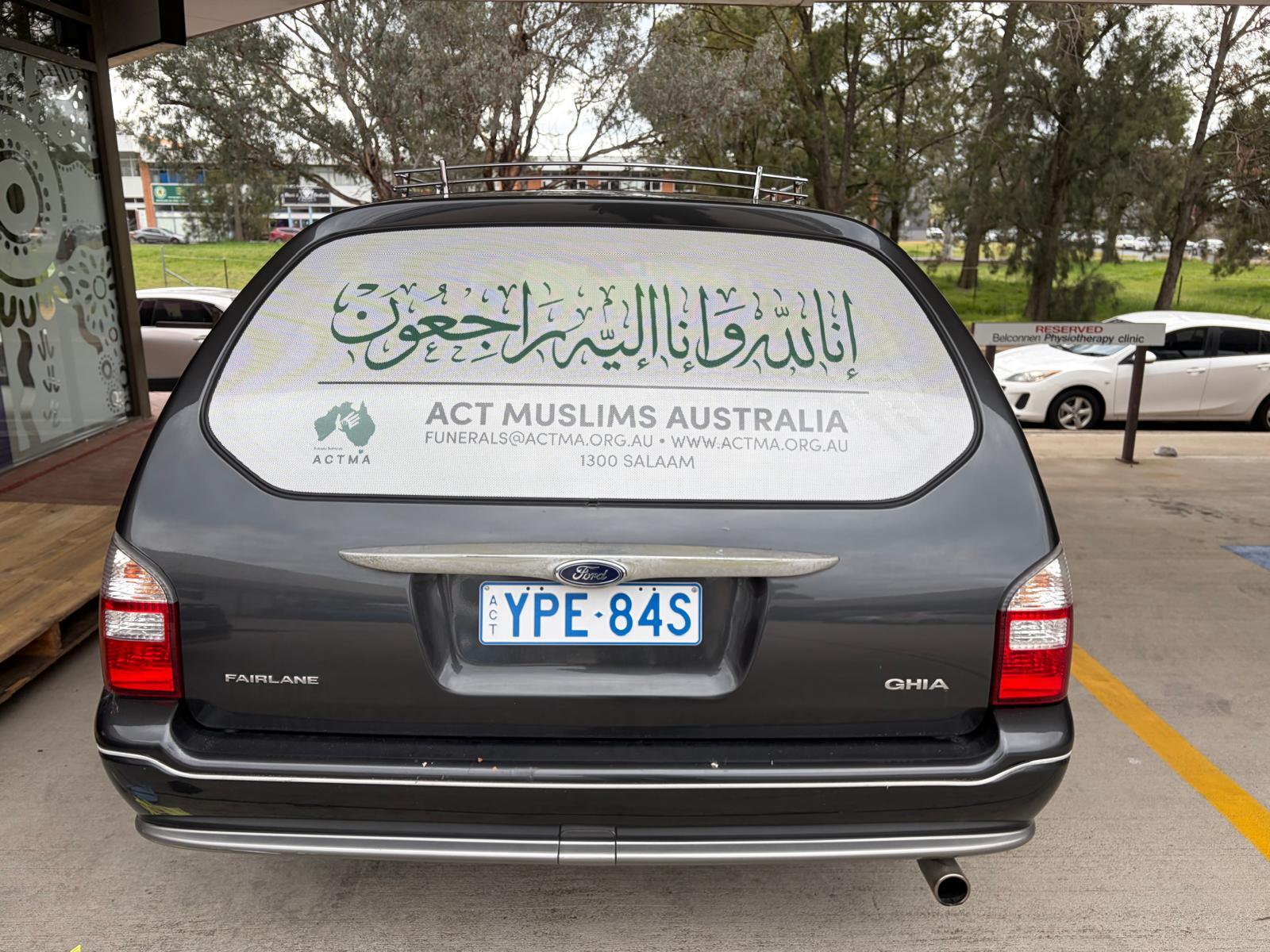ACT Muslims Australia - One-Way Vision Vehicle Graphics