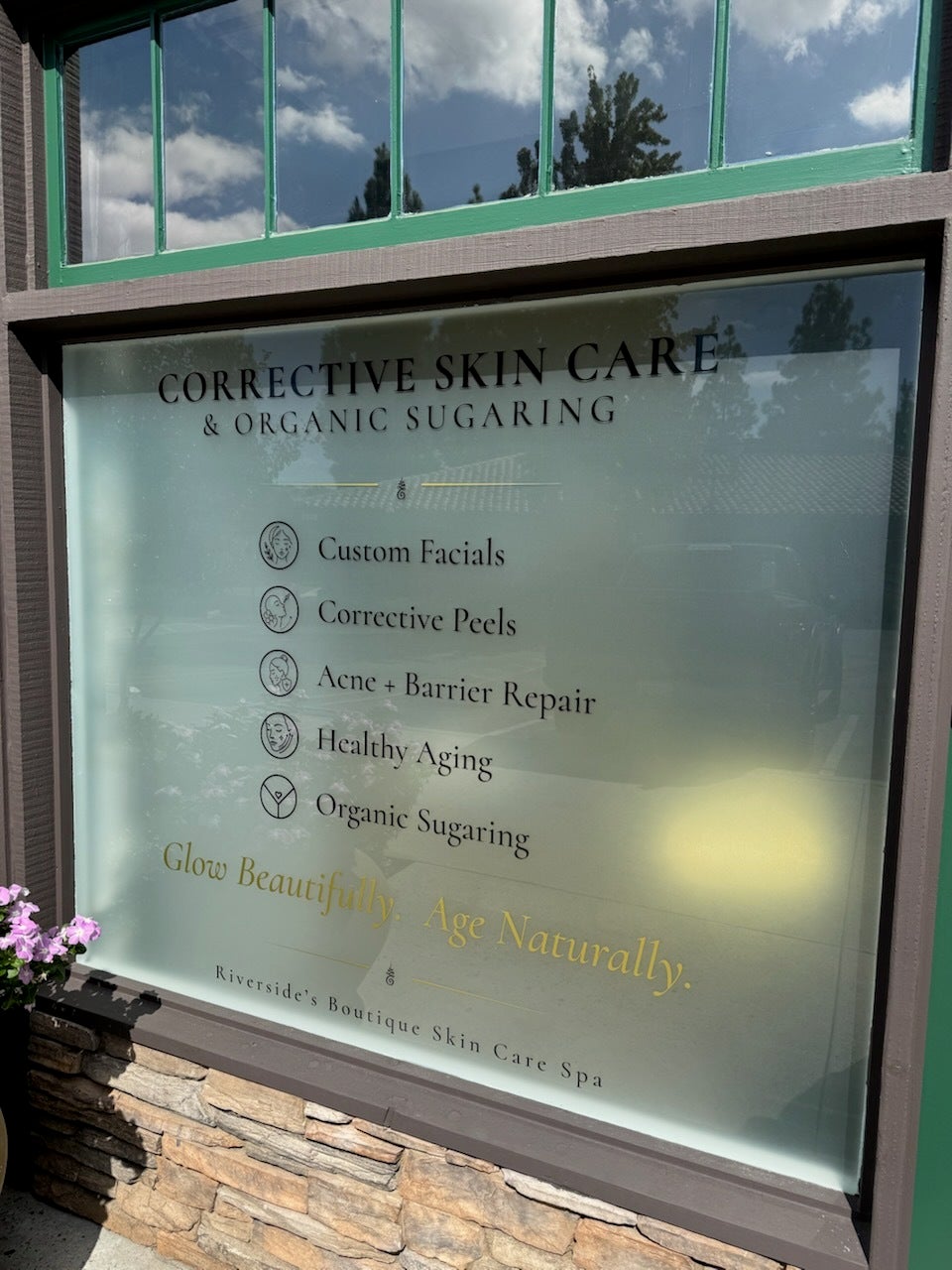 Custom Storefront Window Graphics for Sugar Bee in Riverside, CA