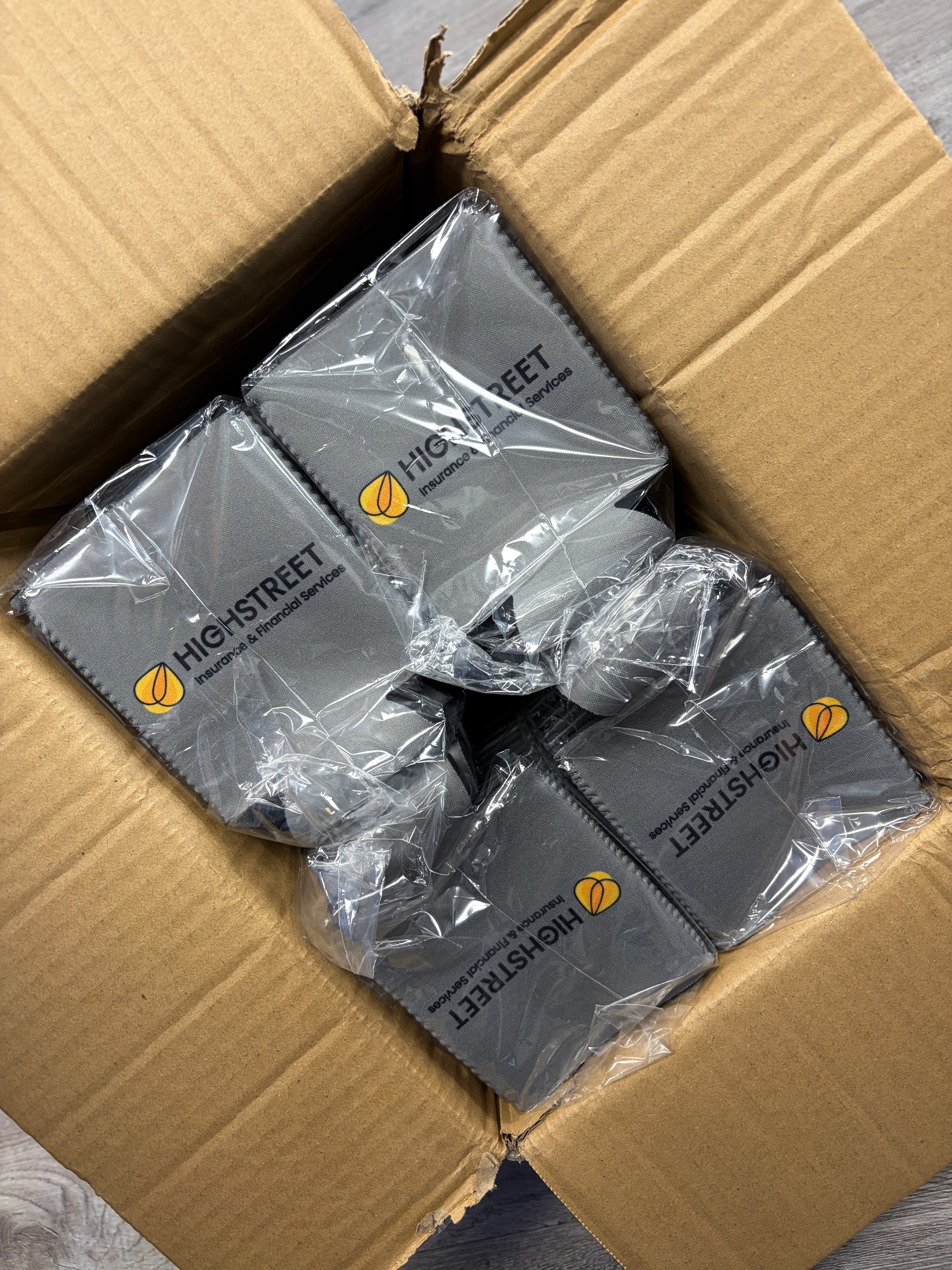 Keeping Highstreet Insurance Cool with Custom Koozies