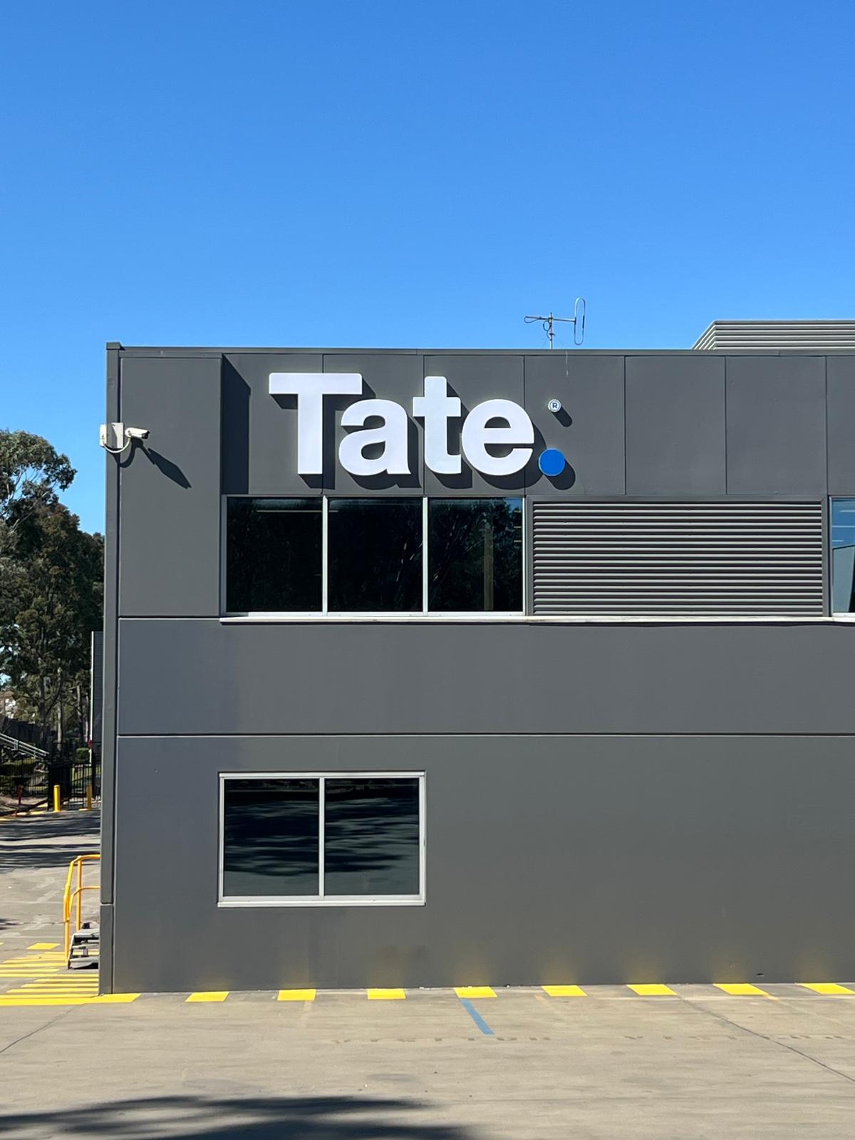 A Big Signage Fit-Out for Tate’s New Eastern Creek Location