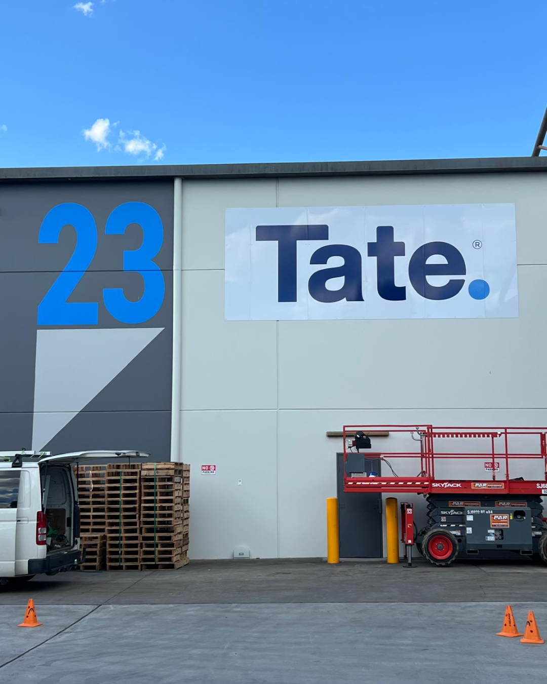 A Big Signage Fit-Out for Tate’s New Eastern Creek Location