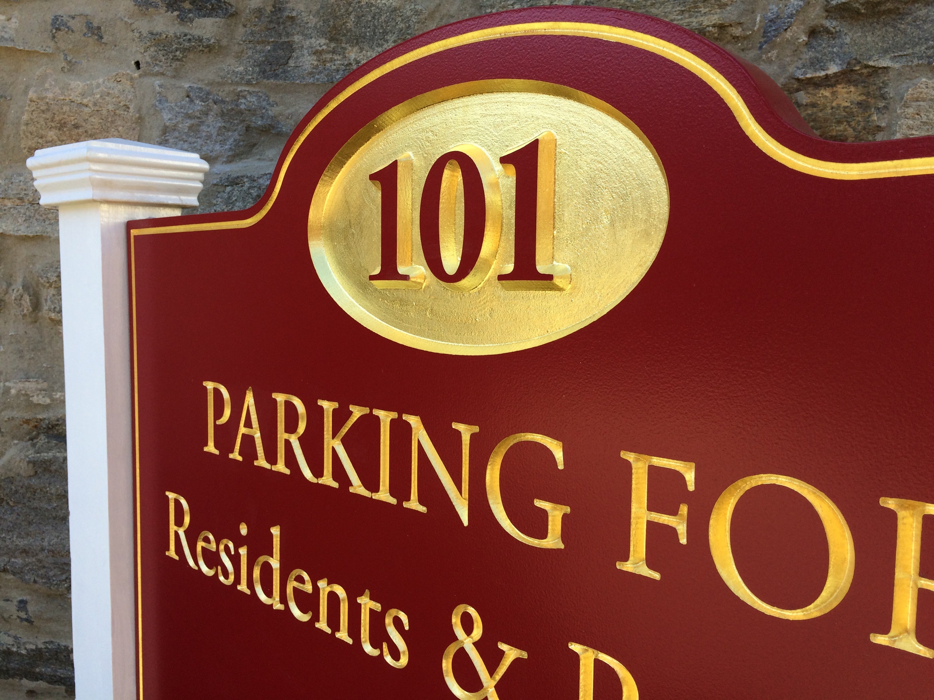 Custom Post & Panel Parking Sign for Dr. Petronella in Tuckahoe, NY