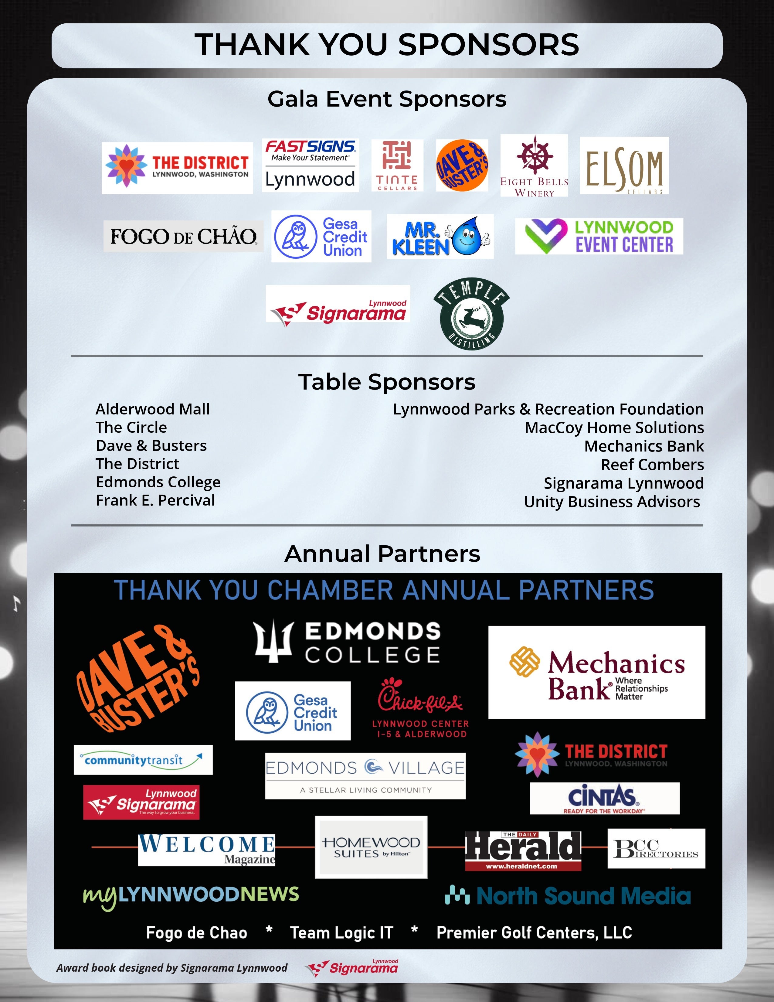 A Great Evening Celebrating Leadership and Community at Lynnwood Event Center, Lynnwood WA