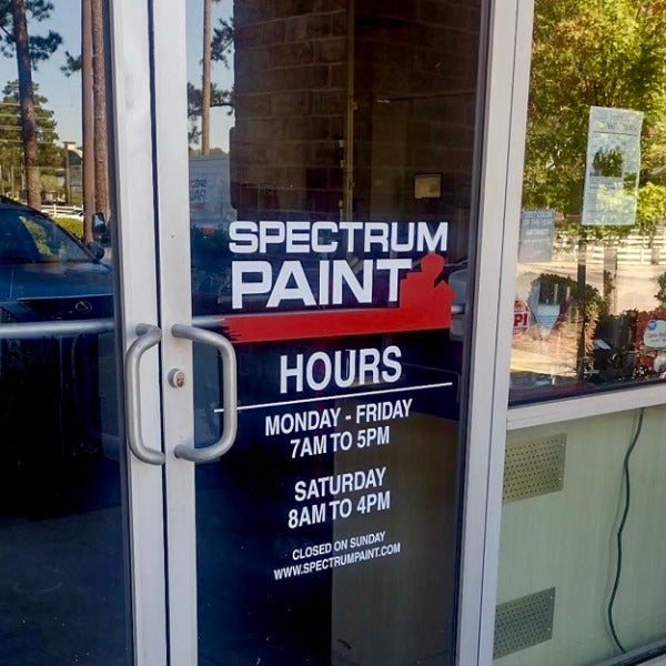 Spectrum Paint - Business Hours Door Decal
