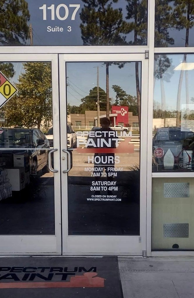 Spectrum Paint - Business Hours Door Decal
