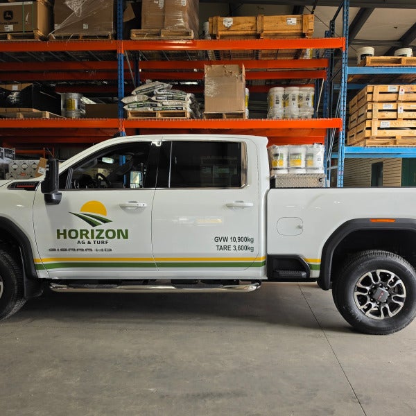 Fleet Vehicle Graphics for Horizon Ag & Turf in Alberta