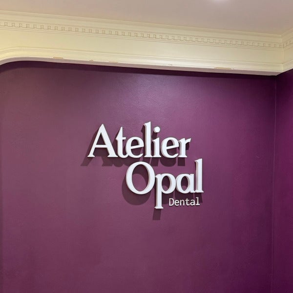 Custom Facelit 3D Letters for Atelier Opal Dental in Arlington, VA | Indoor Dimensional Signage