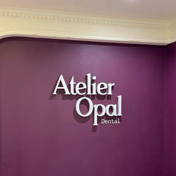 Custom Facelit 3D Letters for Atelier Opal Dental in Arlington, VA | Indoor Dimensional Signage