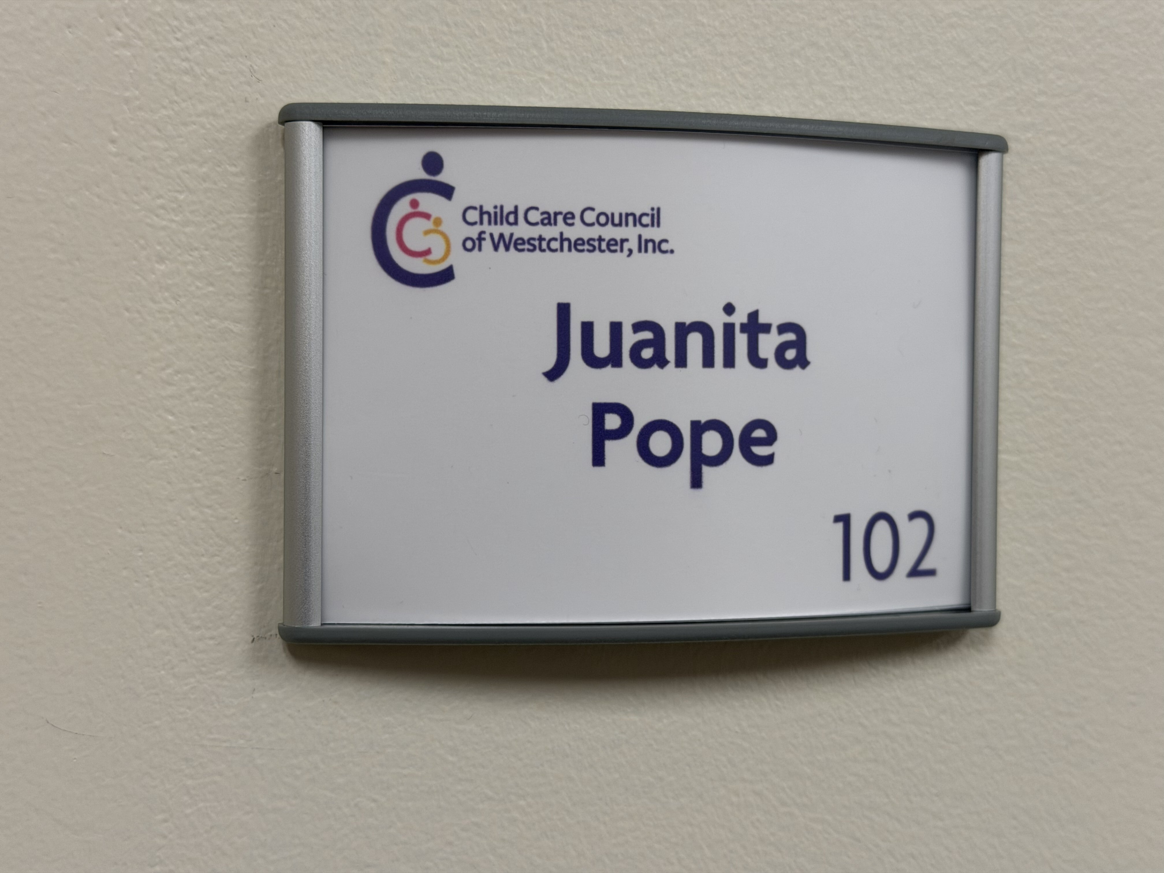 Office Dimensional Letters & Door Signs for Child Care Council in Tarrytown, NY