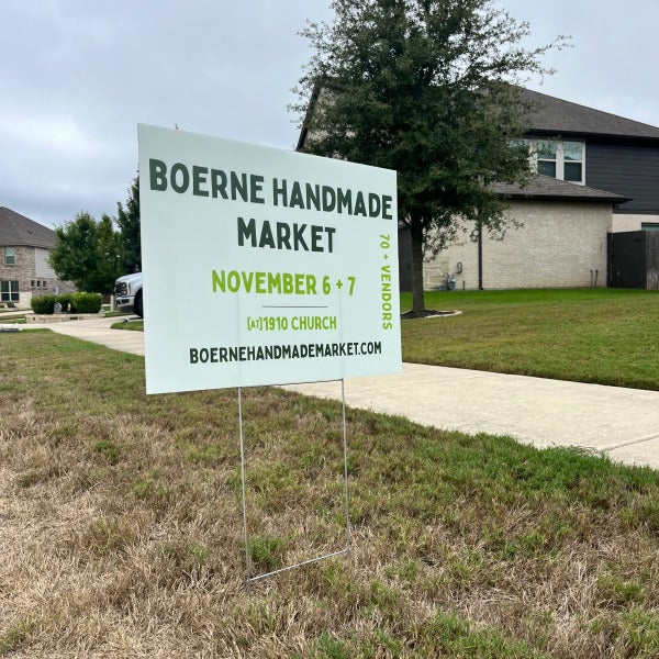Boerne Handmade Market_Yard Sign_November