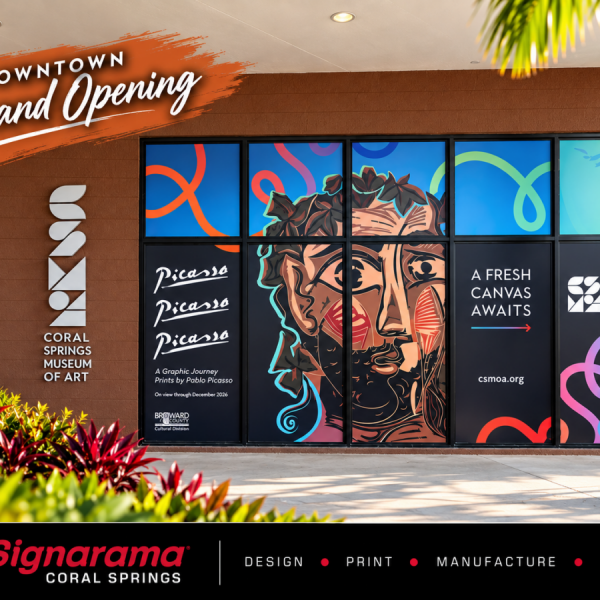 A Fresh Canvas Has Arrived In Downtown Coral Springs in the way of Exterior Window Graphics!