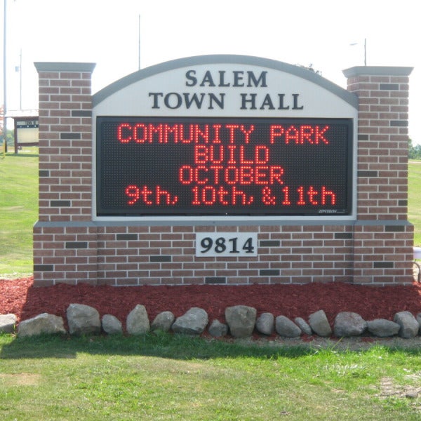 Salem Town Hall Monument with EMC by Signarama Kenosha