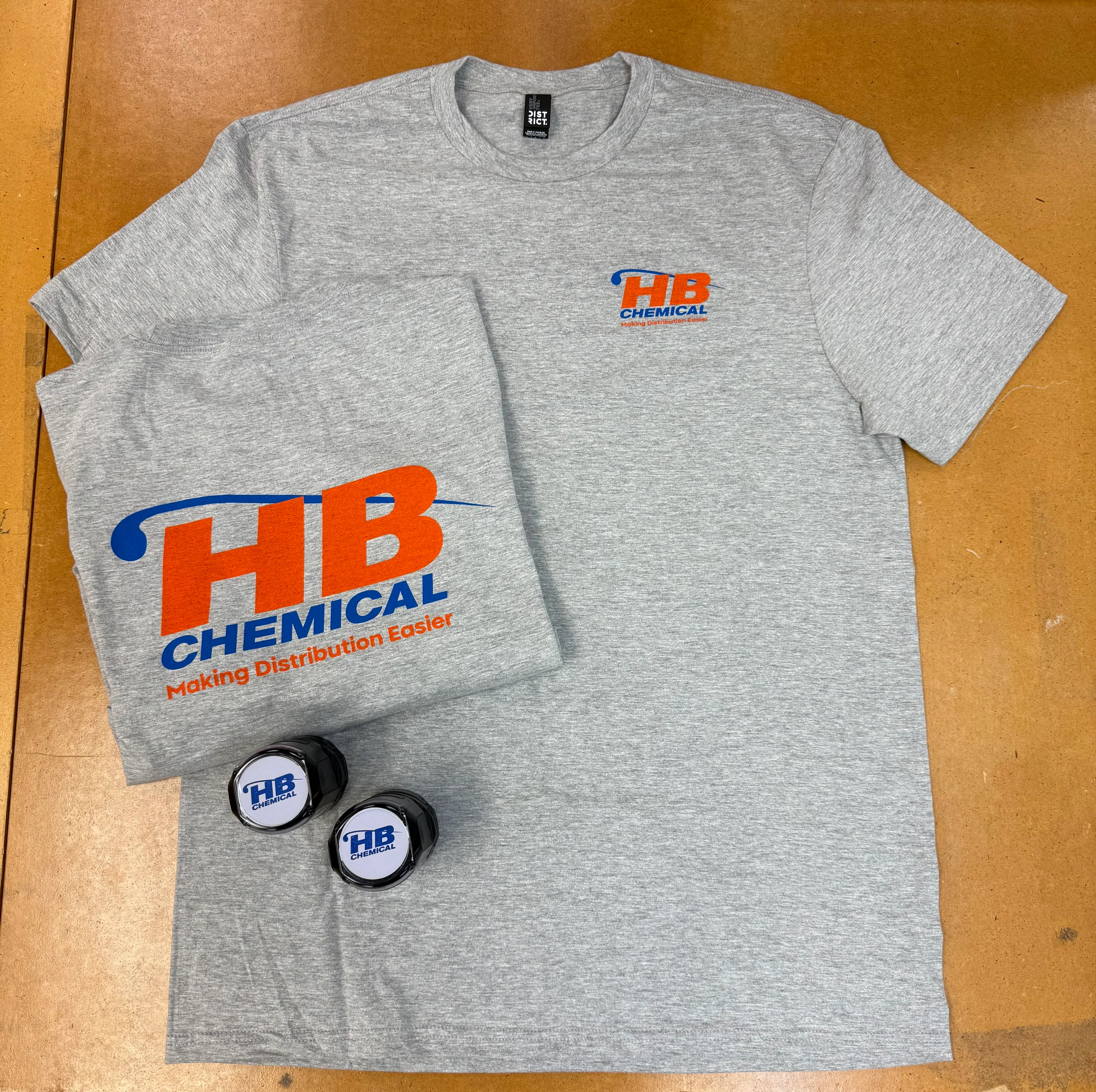 Employee T-Shirts & Receiving Stamps for HB Chemical