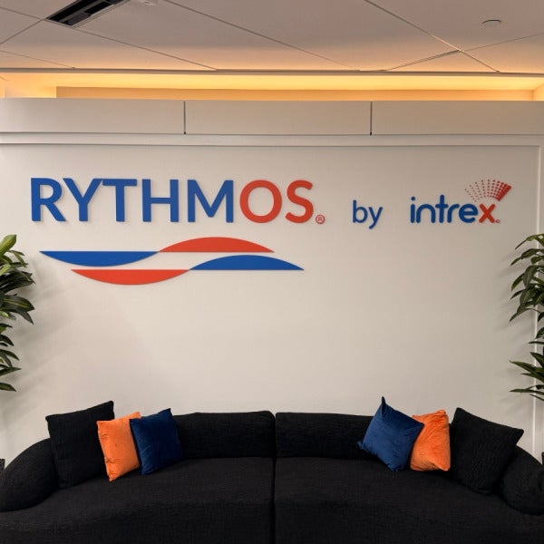 Custom Unlit Dimensional Lobby Sign for Intrex in Reston, VA