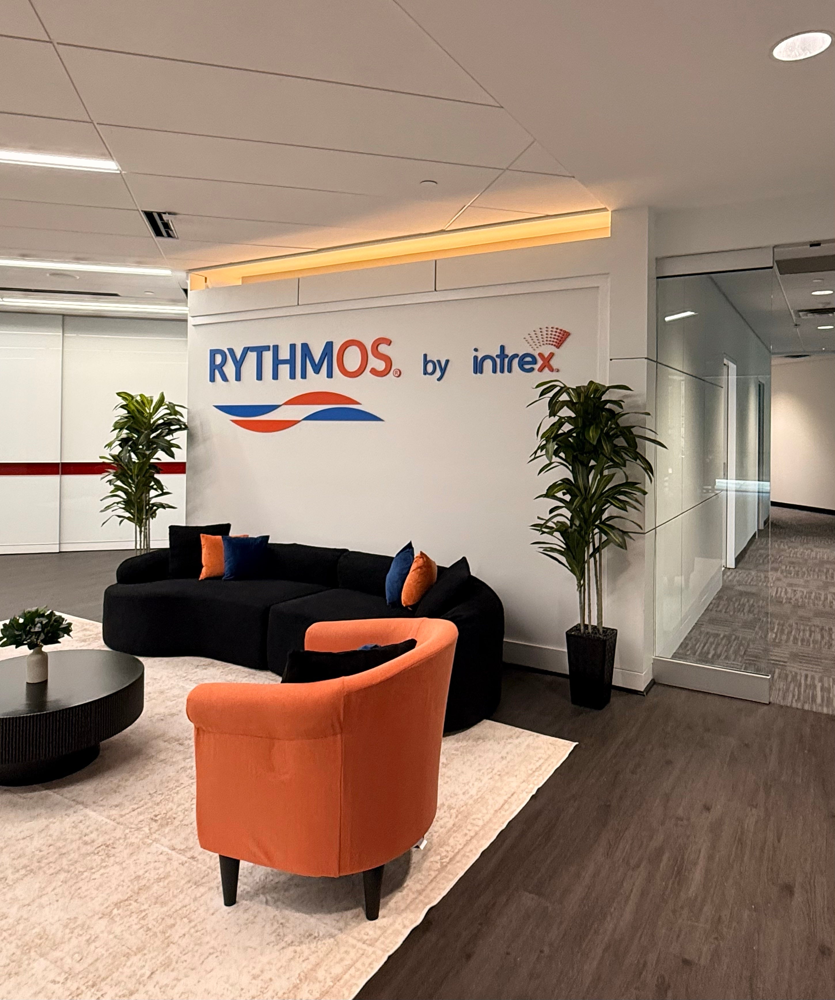 Custom Unlit Dimensional Lobby Sign for Intrex in Reston, VA