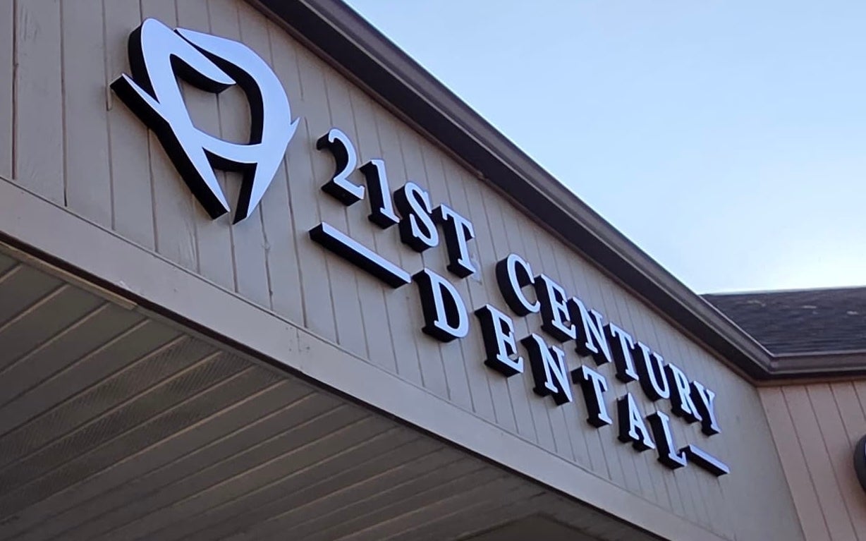 Illuminated Channel Letters for 21st Century Dental in Thornwood, NY