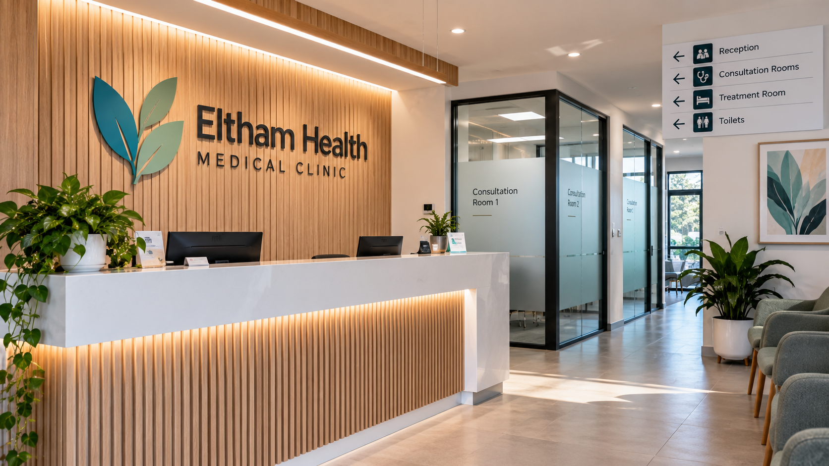 Reception Signage in Eltham: What Works for Medical Clinics and Professional Offices?