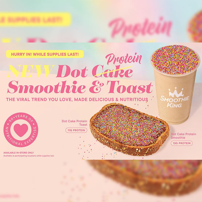 Smoothie King's Spooktacular Dot Cake Twist