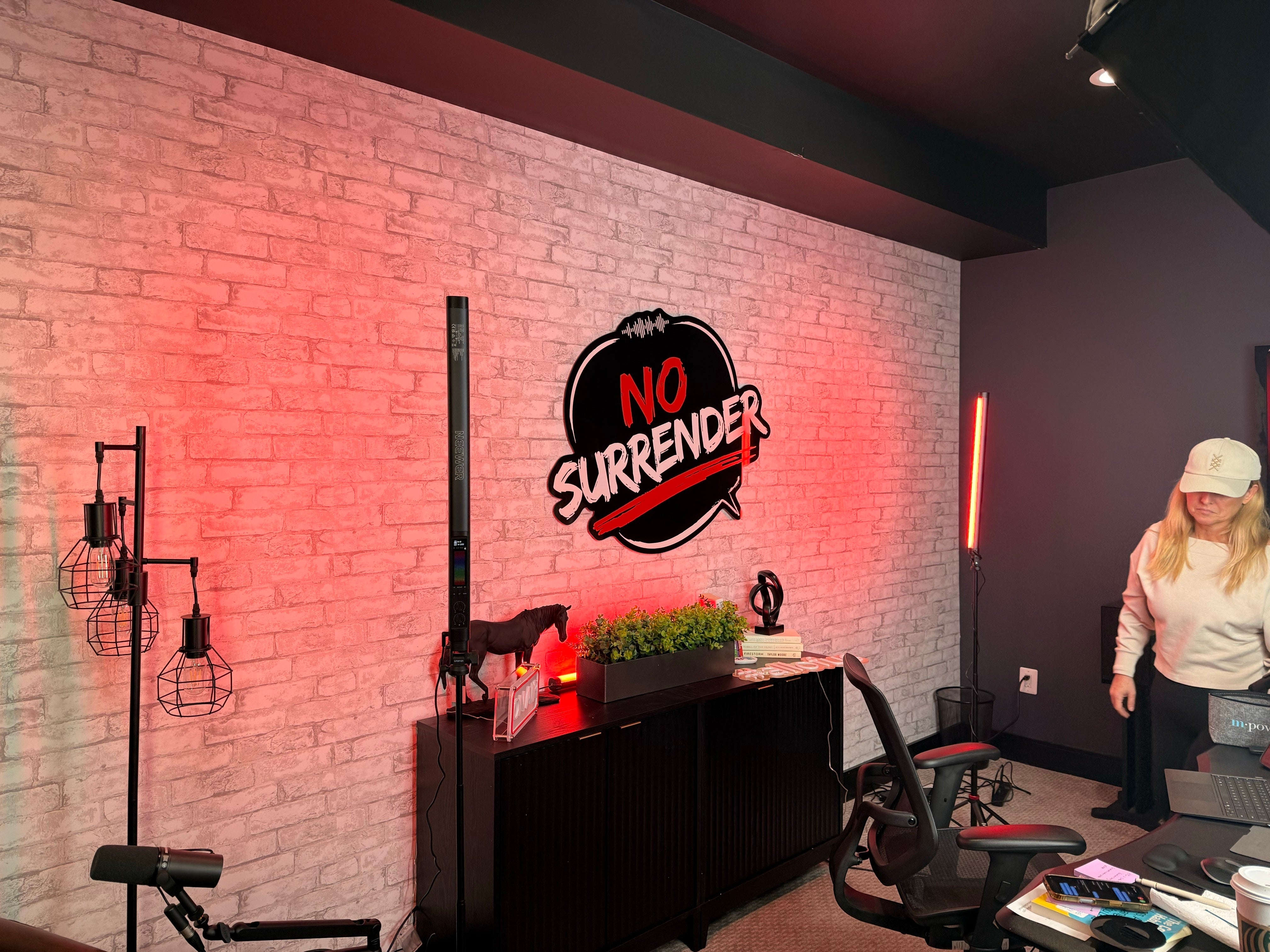 Custom Removable Indoor Sign for Rebel Chic Media in McLean, VA | Podcast Studio Signage