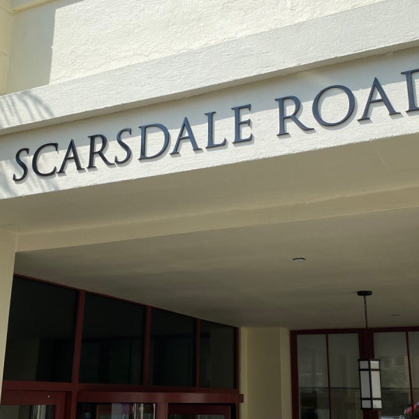 Dimensional Letters for 1 Scarsdale Road in Tuckahoe, NY