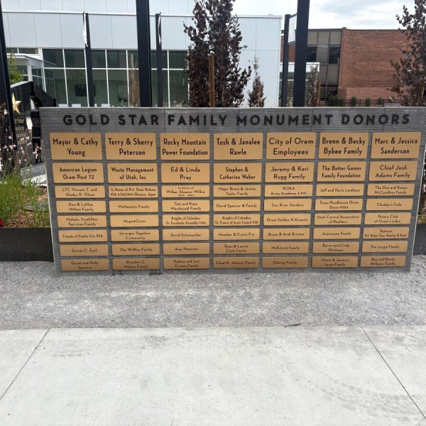 Gold Star Family Monument Donors