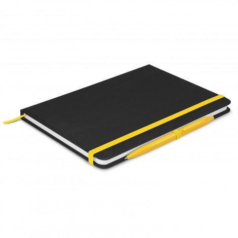 Omega Black Notebook with Pen