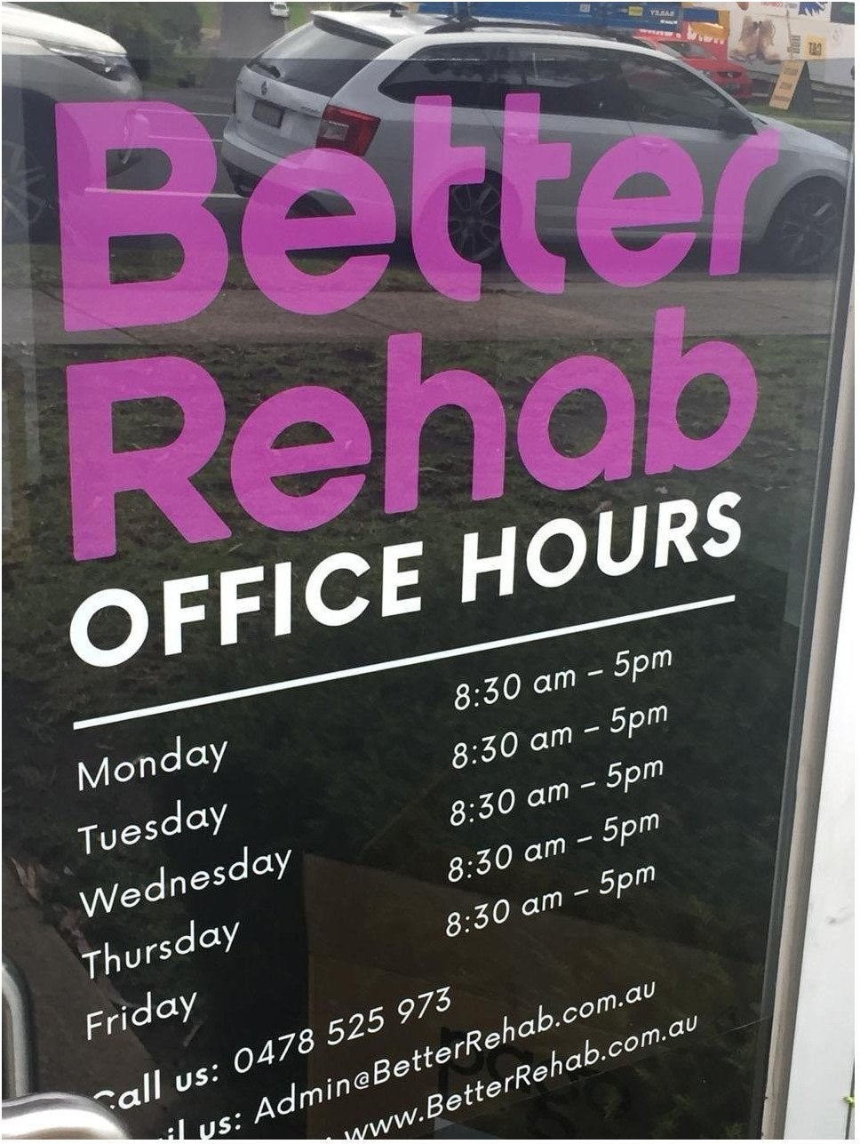 Office Signage - Better Rehab - Eltham