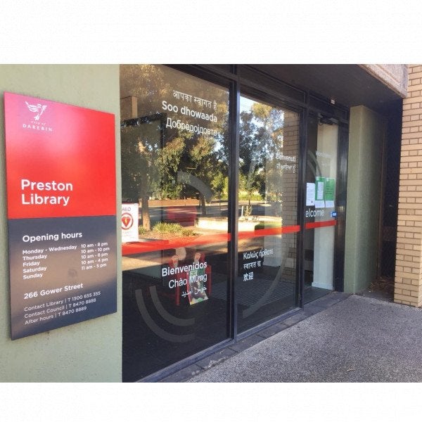 Window Graphics - Preston Library
