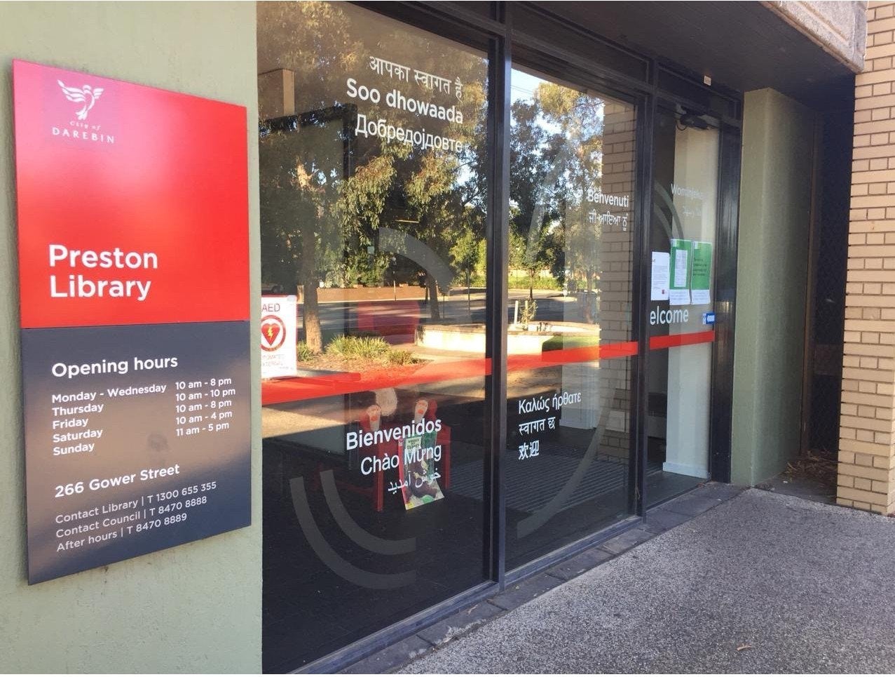 Window Graphics - Preston Library