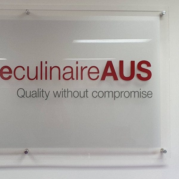 Repertoire Culinaire Acrylic Foyer Sign