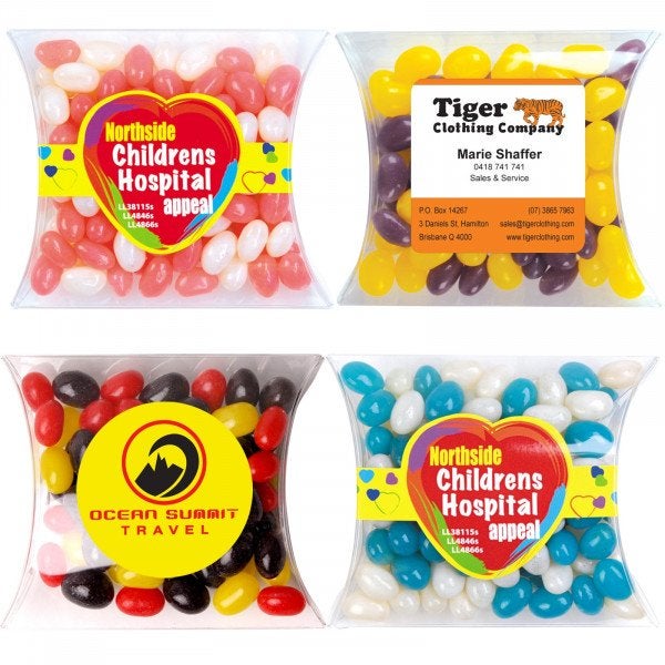 Custom Corporate Colour Mini Jelly Beans in Pillow Pack