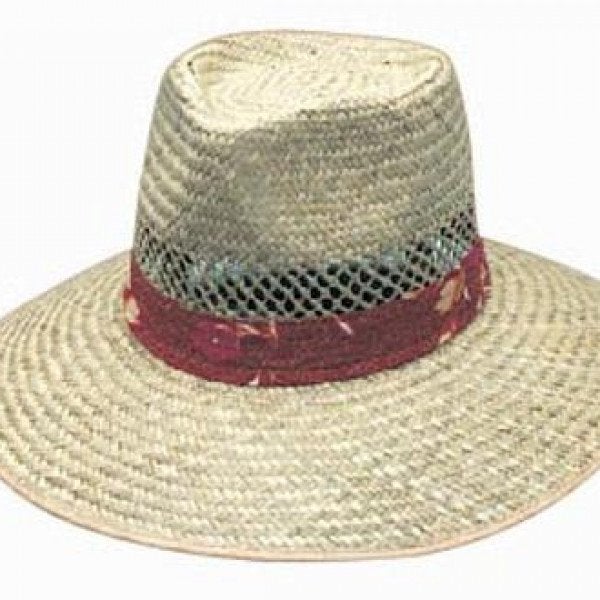 Custom Natural Straw Hat with Green Under