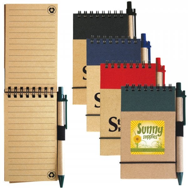 Custom Tradie Cardboard Notebook with Pen