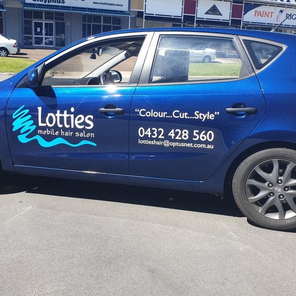 Vehicle Signage for Lotties Mobile Hair Salon