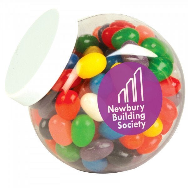 Custom Assorted Colour Mini Jelly Beans in Container