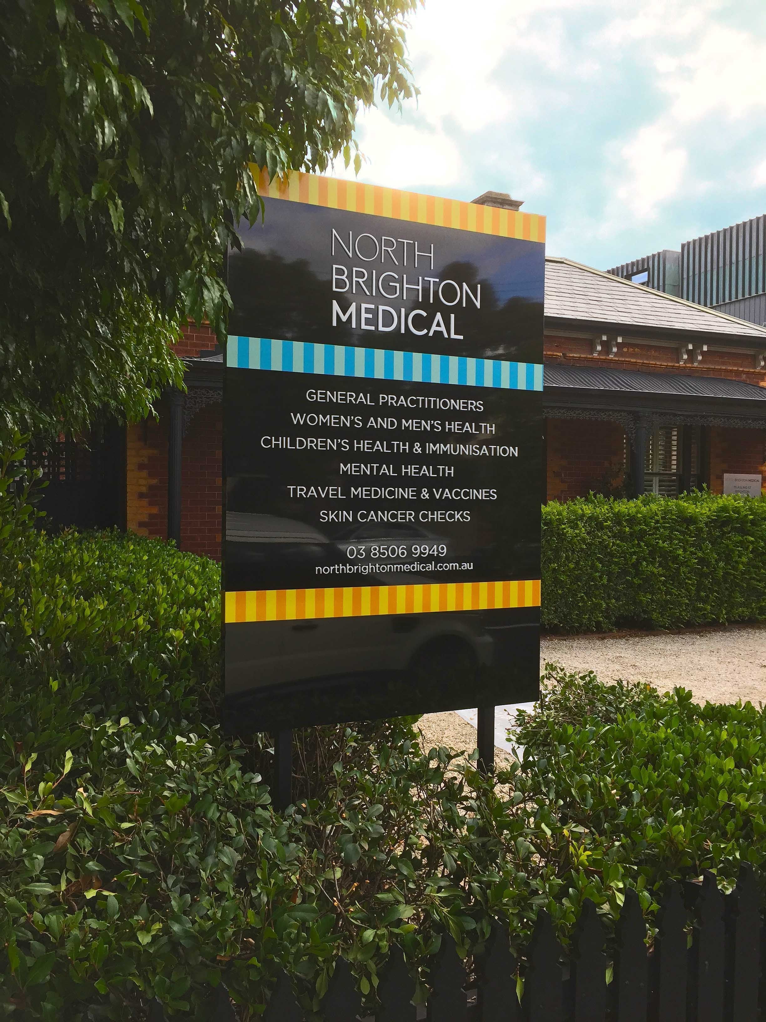Standing Signs with 3D Acrylics for North Brighton Medical Clinic