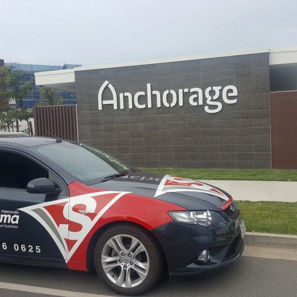 Anchorage 3D illuminated letters