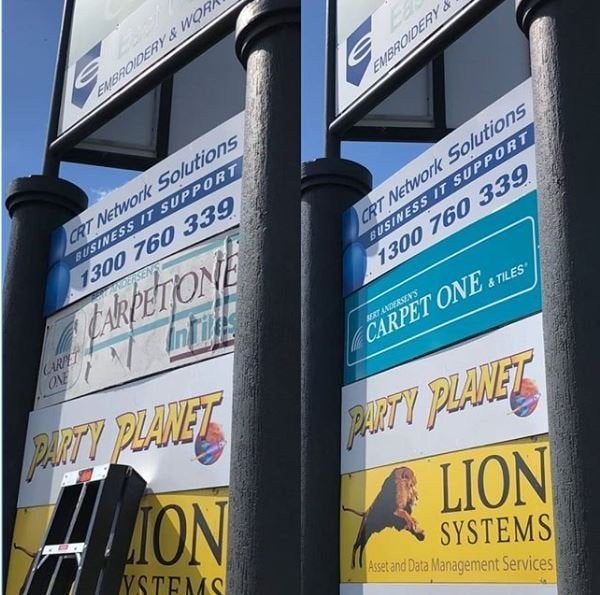 Bert Andersen's Carpet One Pylon Sign