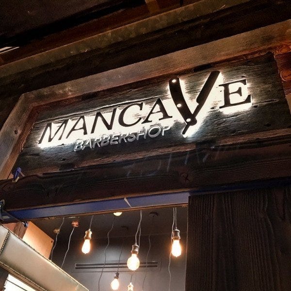 Mancave Wooden 3d Letters - Lightbox